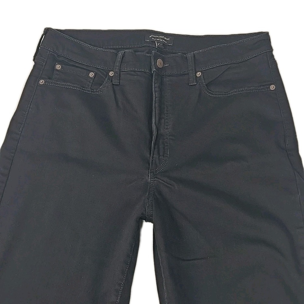 Banana Republic Curvy High-rise Skinny Black Denim Women's Jeans 33/16 - Picture 2 of 10
